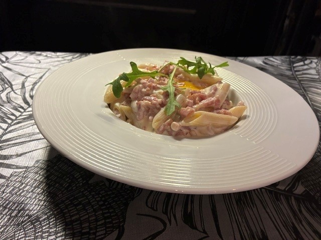Penne carbonara